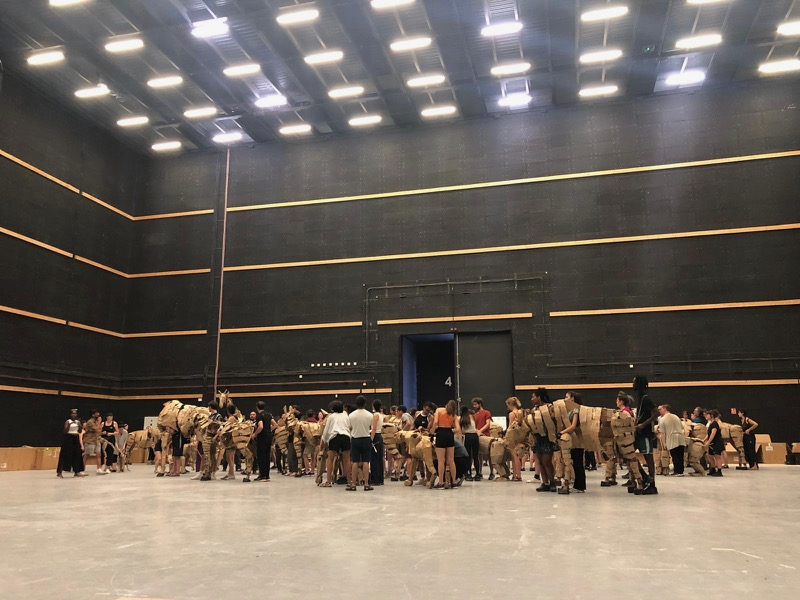 Répétition de The Herds dans les studios de cinéma de Paris 